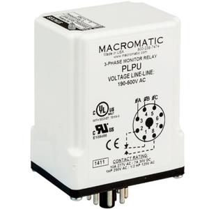 MACROMATIC PLP575 Voltage Sensing Relay, 460-600VAC, 10A | CD6XMY