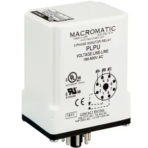 MACROMATIC PLP575 Voltage Sensing Relay, 460-600VAC, 10A | CD6XMY