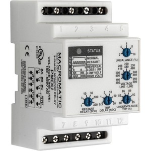 MACROMATIC PMDU Line Monitor Relay DPDT, 3-Phase, 12 Pin, 190-500VAC | CD3ZHK