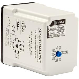 MACROMATIC PMPU-FA12X Voltage Sensing Relay, 190-500VAC, 5A | CD6XNE