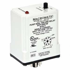 MACROMATIC SFP120A100 Pump Seal Failure Relay, 3VA, Indicator Style LED, -40 to 85 Deg C | AE7BKH 5WMJ7