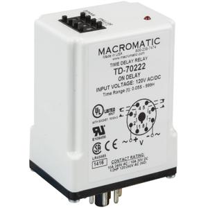 MACROMATIC TD-70221 Time Delay Relay, 240VAC, 10A | CD4YKD