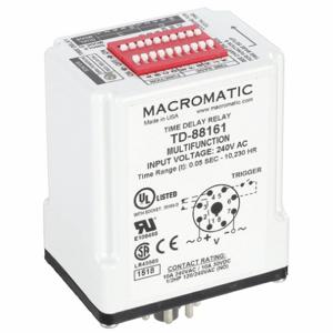 MACROMATIC TD-88161 Timer Relay, 1-1023 Hr, 8 Pin, 10A, SPDT 240V | AE9VCD 6MPP5