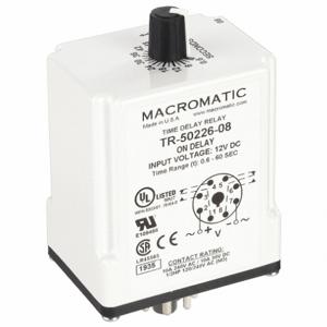 MACROMATIC TR-50226-04 Time Relay, On Delay, 0.05 Sec, 12 VDC | AG3UEH 33VC01