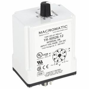 MACROMATIC TR-50526-12 Time Relay, Interval On, 3 Sec, 12 VDC | AG3UEX 33VC14