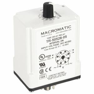 MACROMATIC TR-50528-05 Timer Relay, 10 Sec, 8 Pin, 10A, 24V AC/DC | AF7YTJ 23NU96