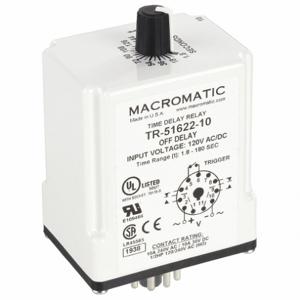 MACROMATIC TR-51622-10 Timer Relay, 180 Sec, 11 Pin, 10A 120V AC/DC | AF7YTQ 23NV05