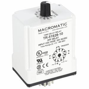 MACROMATIC TR-51628-10 Timer Relay, 180 Sec, 11 Pin, 10A, 24V AC/DC | AF7YTU 23NV10