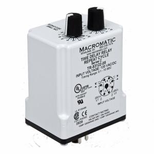 MACROMATIC TR-55128-10 Timer Relay, 180 Sec, 8 Pin, 10A, 24V AC/DC | AF7YUE 23NV22