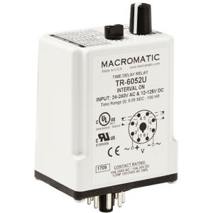 MACROMATIC TR-6052U Time Delay Relay, 240VAC, Interval On, 8 Pin, DPDT | CD3ZHQ