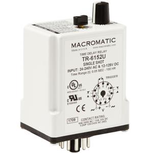 MACROMATIC TR-6152U Time Delay Relay, 240VAC, Single Shot, 11 Pin, DPDT | CD3ZHR