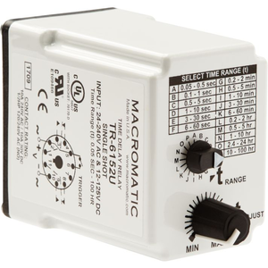 MACROMATIC TR-6152U Zeitverzögerungsrelais, 240 VAC, Single Shot, 11 Pin, DPDT | CD3ZHR