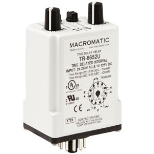 MACROMATIC TR-6652U Time Delay Relay, 24-240VAC, 10A | CD6EJW