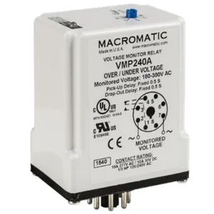 MACROMATIC VMP240A Voltage Sensing Relay, 30VA, Indicator Style LED, -40 to 85 Deg C | CD6ZXT