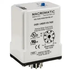 MACROMATIC VMP480A Voltage Sensing Relay, 30VA, Indicator Style LED, -40 to 85 Deg C | CD6FTC