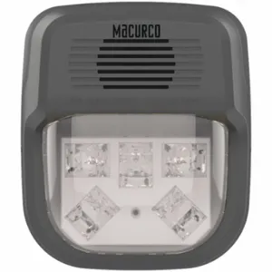 MACURCO HS-C Horn Strobe Alarm, 4 3/4 Inch Length, Mounting Screws, 2 Inch Depth | CR9ZML 443V37