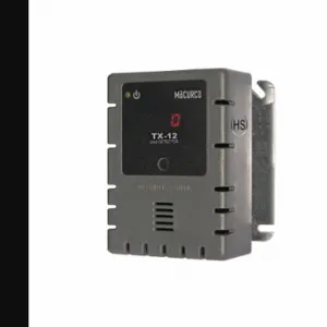 MACURCO TX-12-HS Gas Detector, Controller, Transducer, H2S, 2 Channels, 0 to 50 ppm | CR9ZLZ 45CK01