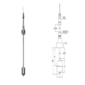 MADISON M5602-7808-5 Adjustable Float Switch, 1.5-60 Inch Adjustable Length Range | CM7MYX