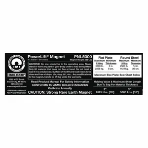 MAG-MATE 900260 Replacement Capacity Sticker | CJ3DLM 42EV74