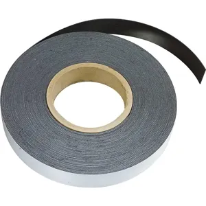 MAG-MATE MRA060X0100X025 Flexible Magnetic Strip, Adhesive Back, 0.060 x 1 Inch Size, 25 Feet Length | CD8XUF