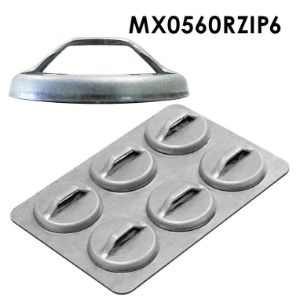 MAG-MATE MX0560RZIP6 Magnetic Zip Tie Holder, With Loop, Pack of 6 | CD8XWN
