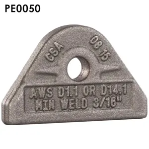 MAG-MATE PE0050 Pad Eye, Carbon Steel, 1000 lbs. Working Load Limit, Weld On Mounting | CD8YFP 53CV48