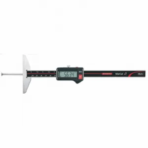 MAHR 4126532 Blade-Style Digital Depth Gauge, 0-4 Inch/0 to 100 mm Range, IP67, ±0.03 mm Accuracy | CT2BHM 446F25