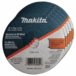 MAKITA 724114-A-25 Abrasive Cut-Off Wheel | CT2BRA 43DC92