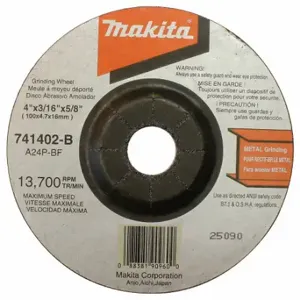 MAKITA 741402-B-25 Grinding Wheel Bulk, 25 Pack | CT2CNA 24Y454