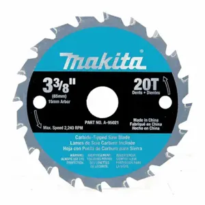 MAKITA A-95021 Circular Saw Blade, 3 3/8 Inch Blade Dia, 20 Teeth | CT2CCG 6XZU9