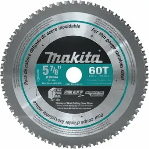 MAKITA A-96110 Circular Saw Blade, 5 7/8 Inch Blade Dia, 60 Teeth, 0.043 Inch Cut Width | CT2CCA 120Z48