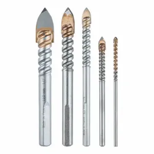 MAKITA B-68993 Glass and Tile Drill Bit Set, 3 Inch 4 Inch Overall Length, 5 Drill Bits | CT2CNY 55FD30