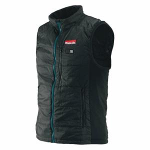 MAKITA DCV200ZL Heated Vest, Mens, L, Black, Up to 28 hr, 23 Inch Max Chest Size, 4 Outside Pockets | CT2CVH 46AD45