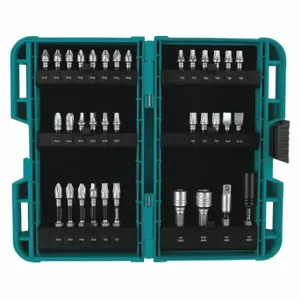 MAKITA E-01666 Screwdriver Bit Set, Screwdriver Bit Set, 35 PK, 1/4 Inch Hex Shank Size, Steel | CT2DHM 56JJ51