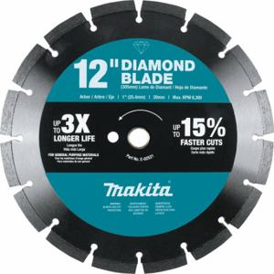 MAKITA E-02521 Diamond Blade, 12 Inch Blade Dia, 20 mm-1 Inch Arbor Size, Wet/Dry | CT2CND 61HJ37