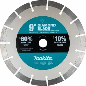 MAKITA E-02973 Diamond Blade, 9 Inch Blade Dia, 7/8 Inch Arbor Size, Wet/Dry | CT2CNJ 60UP36