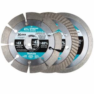 MAKITA E-12647 Diamond Blade Variety Pack, 4 1/2 Inch Blade Dia, 7/8 Inch Arbor Size, Wet/Dry | CT2CNC 380HX0