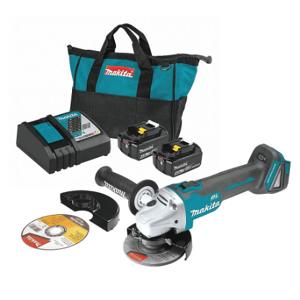 MAKITA XAG04Z/BL1840BDC2 Angle Grinder Kit, 4 1/2 5 Inch Wheel Dia, Slide, without Lock-On | CT2CXQ 359WC3