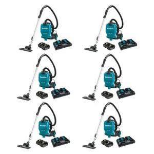 MAKITA XCV09PT-6 Lxt Bl Hepa BackPack Vacuum Kit, 36V, 70 cfm Vacuum Air Flow, 9.9 lb Wt, 69 dB Sound Level | CT2BVL 386YZ1