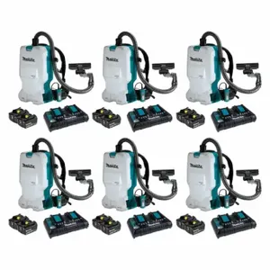 MAKITA XCV17PG-6 Lxt Bl Hepa BackPack Vacuum Kit, 36V, 78 cfm Vacuum Air Flow, 15 lb Wt, 67 dB Sound Level | CT2BVN 386YZ3