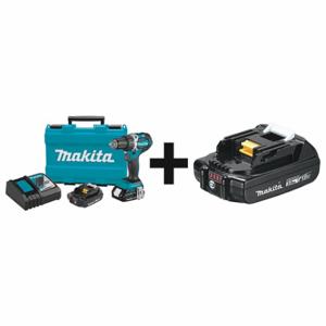 MAKITA XFD12R + BL1820B Drill Kit, 18VDC, Compact Premium, 1/2 Inch Chuck, 2000 Rpm | CT2CPG 327EY2