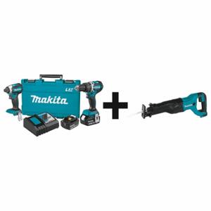 MAKITA XT269M + XRJ04Z Cordless Combination Kit, 18VDC Volt, 3 Tools, 1/2 Inch Hammer Drill | CP2KXZ 327DZ5