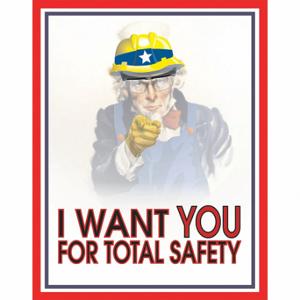 MANCOMM 31P-014-E2 Safety Poster, 12 X 16 Inch Nominal Sign Size, Clear Film Laminate, English | CT2EAQ 52TE22