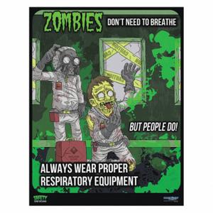 MANCOMM 31P-112-01 Safety Poster, 21 X 27 Inch Nominal Sign Size, Clear Film Laminate, English, Paper | CT2EDT 52TD89