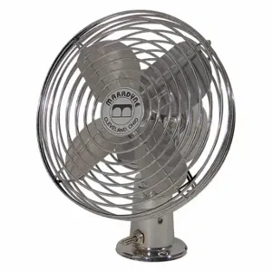 MARADYNE F-100012 Dc Fan, 6 1/2 Inch Blade Dia, 2 Speeds, 140/210 Cfm, 1.7, Chrome Plated Steel | CT2FLZ 45PC81