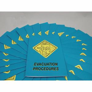 MARCOM B0002400EM Book/Booklet, Evacuation Procedures, Booklets, English/Spanish, 15 Pack | CT2FXN 49AF10