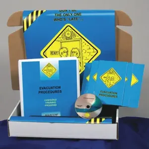 MARCOM K0002409EM Safety Training Kit, Evacuation Procedures, Booklet/ Posters/Dvd, English/Spanish | CT2FXZ 49AE89