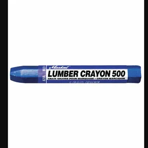 MARKAL 80325G Lumber Crayon, Clay, 1/2 Inch Tip Width, Wood Holder, Blue, -20 Deg F to 150 Deg F, Blue | CT2FZC 41MW12