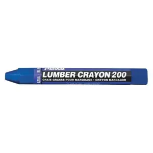 MARKAL 80355 Lumber Crayon, Clay, 12.7 mm Tip Width, Soft, Wood Holder, Blue, -20 Deg F to 150 Deg F | CT2FYQ 32PJ18