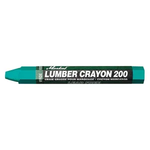 MARKAL 80356G Lumber Crayon, Clay, Soft, Wood Holder, Green, -20 Deg F to 150 Deg F, Green, 12 PK | CT2FYR 55NK94